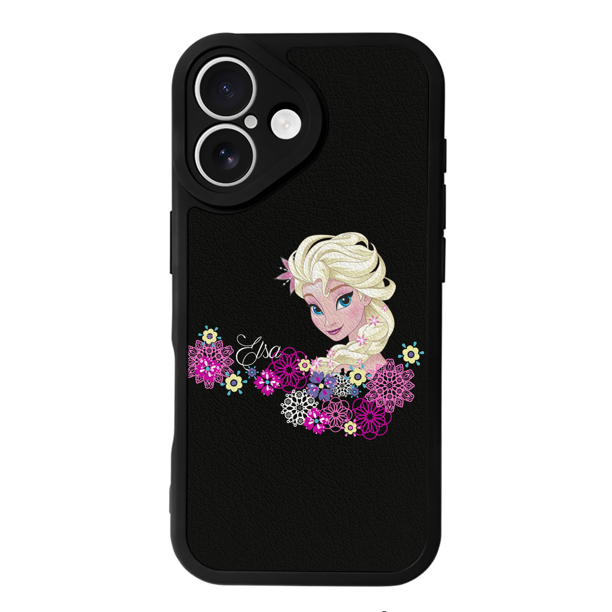 （画像用） アナと雪の女王 アンナ エルサ Frozen Anna Elsa 【iPhone 16シリーズ対応】シリコンスマホケース（レザー調） 材質：シリコン